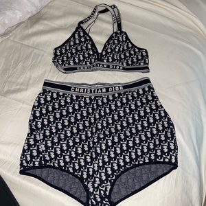 Women Dior set. Navy blue and white. Brand new